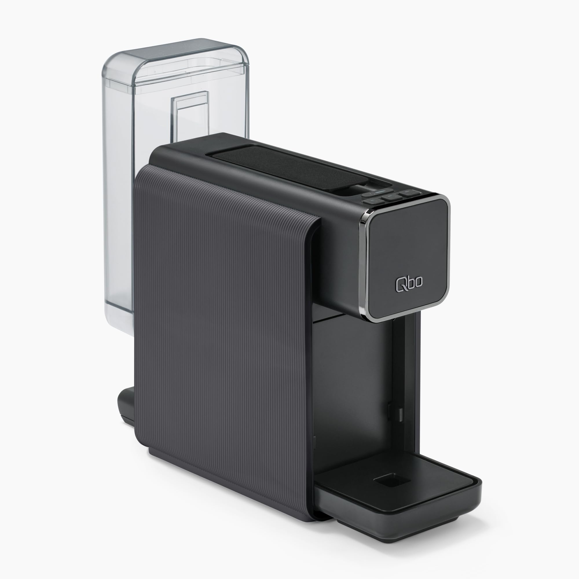 Tchibo Qbo ONE Premium Kapselmaschine inkl. 16 Kaffeekapseln für Espresso, Caffè Crema, Caffè Grande, Soft Black