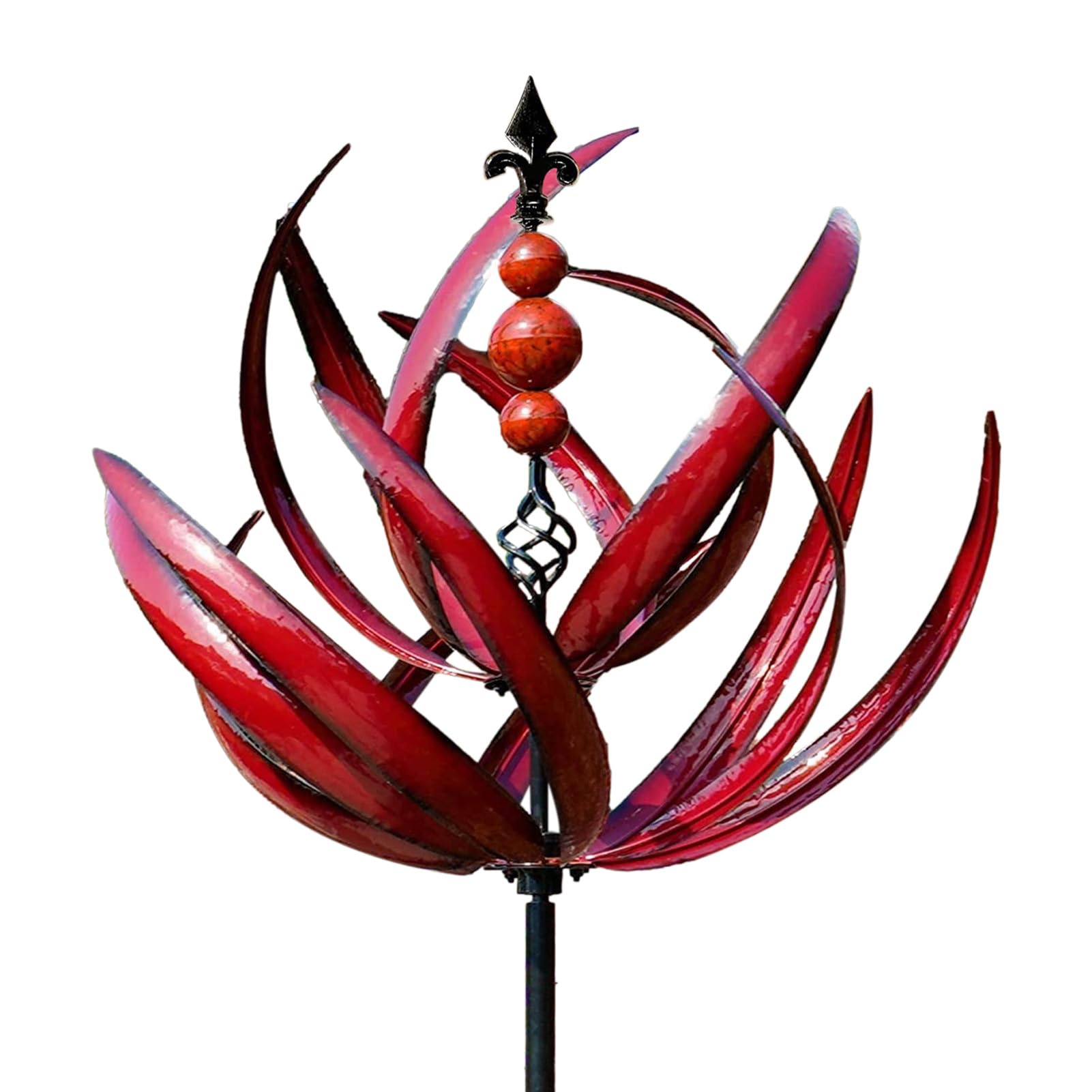 Windspiel Garten-Deko, 155 Cm Hoch, Metall, Doppelseitig Drehbar, 360° Rotation – Für Rasen & Terrasse