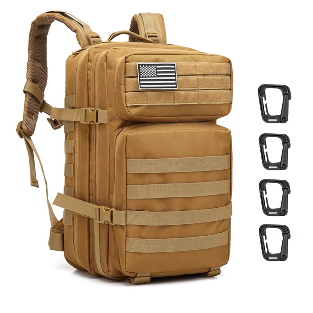Zaino Tattico Militare 45L Tattico Molle Professionale Trekking Zaino Tasche Multiple in Nylon 600D ad Alta Capacità per Campeggio, Zaino di Assalto, Escursionismo, Patrol Camping