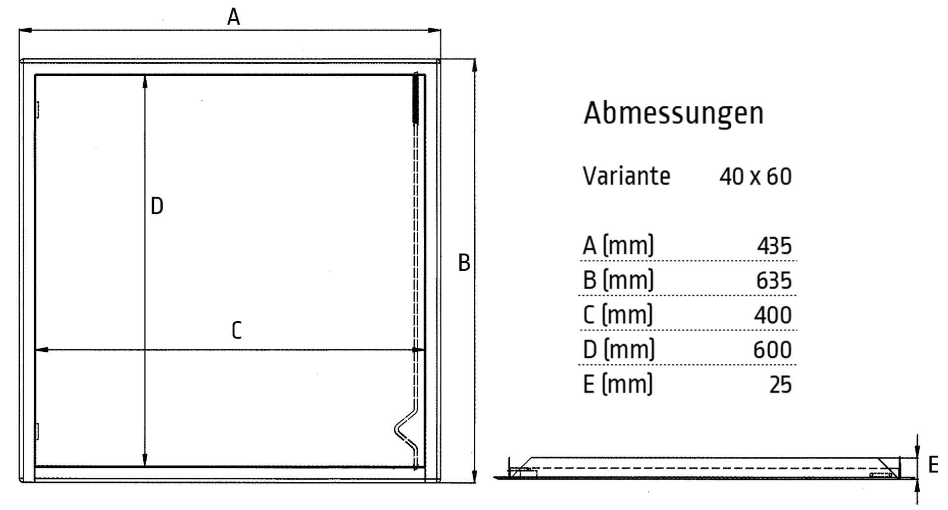 Revisionsklappe 40x60 cm Stahl - 1 mm starke Ausführung mit Federschnappverschluss - weiß - MW multi werkzeug