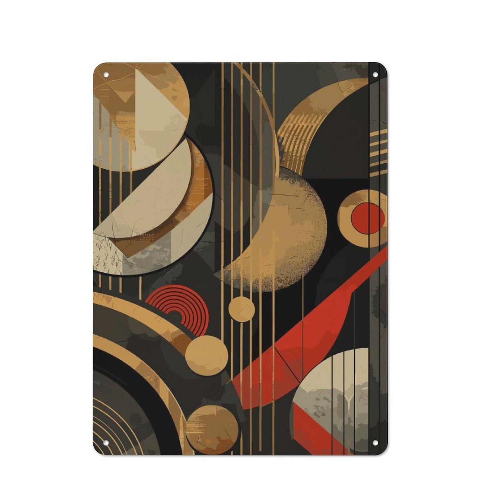 Junmoney Art Deco Cafe Style Metal Wall Decor 40X30cm, Vintage Metal Sign For Takeaway, Bar, Kitchen Or Counter Area