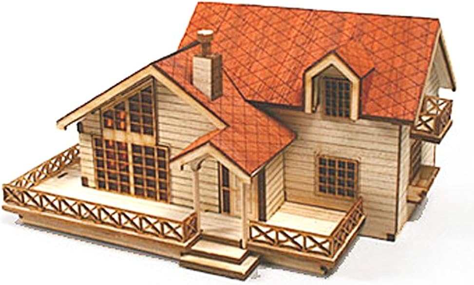 Desktop Wooden Model Kit Garden House B With a Large Loft by Young Modeler