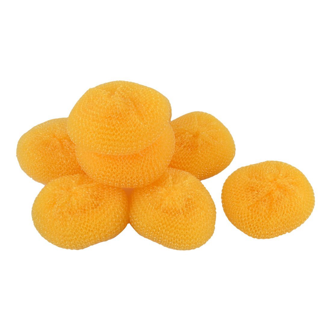 uxcell Plastic Kitchen Dish Washing Scrubber Scouring Pads 8pcs Orange
