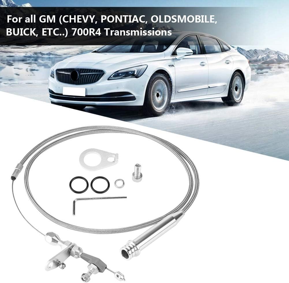 Kickdown Cable, 700R4 Braided Kickdown Cable Transmission Detent for all Detent Cable 700R4 Lokar Replacement 700r4 kickdown cable 700r4