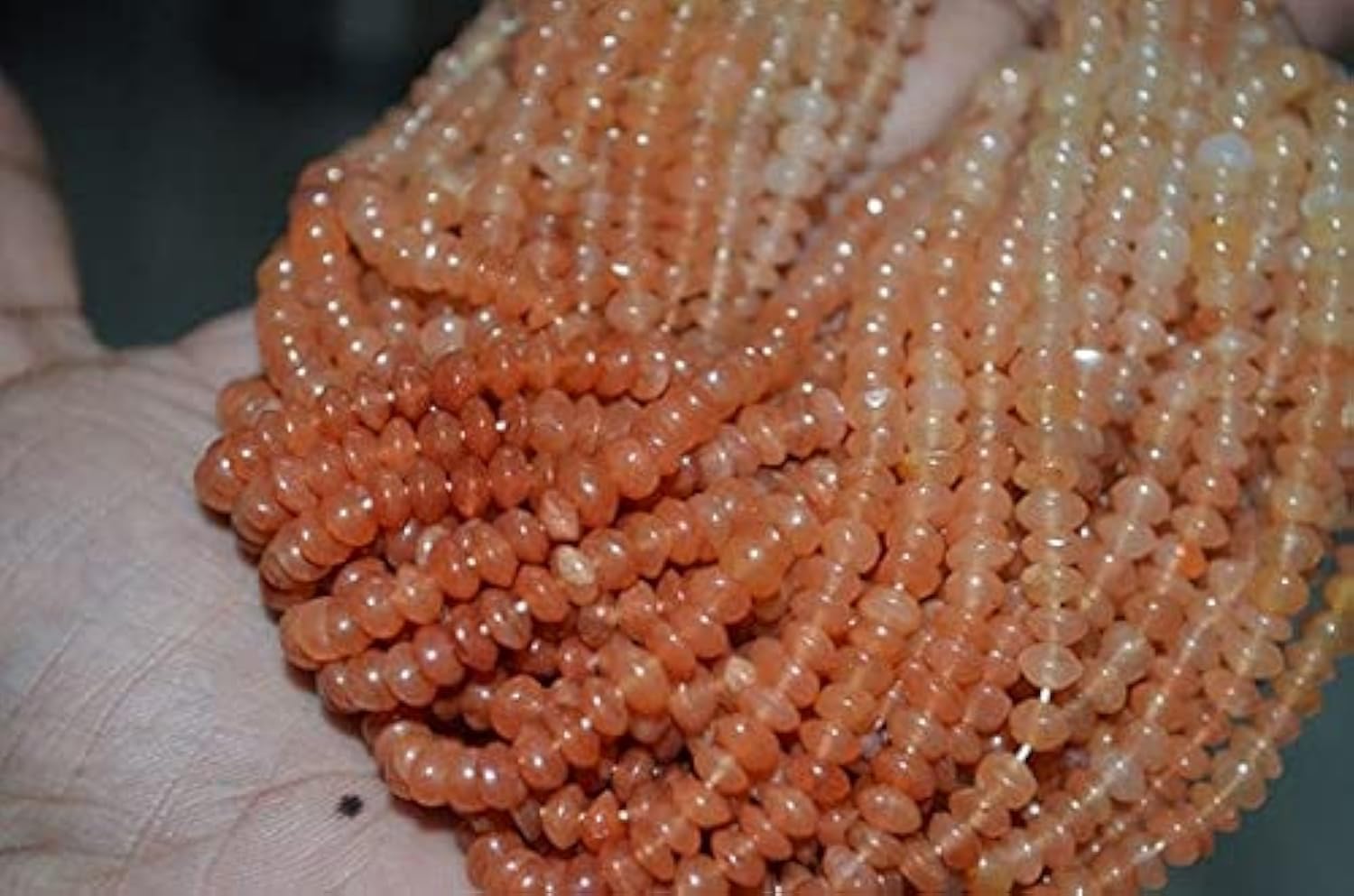Perles aventurine pêche LKBEADS en rondelle 5mm pour créer vos bijoux de mariage d'été