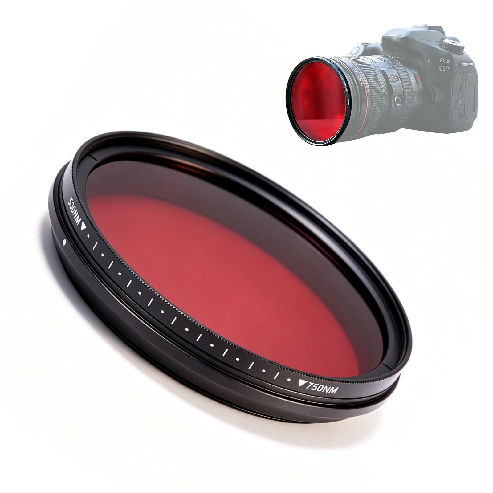 6-in-1 IR Infrarot Adapter, Verstellbarer X-Ray-Hals mit Infrarot-Filter 530–750 nm (82mm)