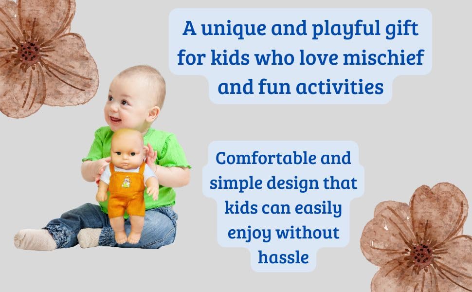 Image of BKDT Marketing Cute Little Boy Doll for Kids Moveable Legs & Arms with Removable Clothes Set 28 cm - Birthday /Return Gift