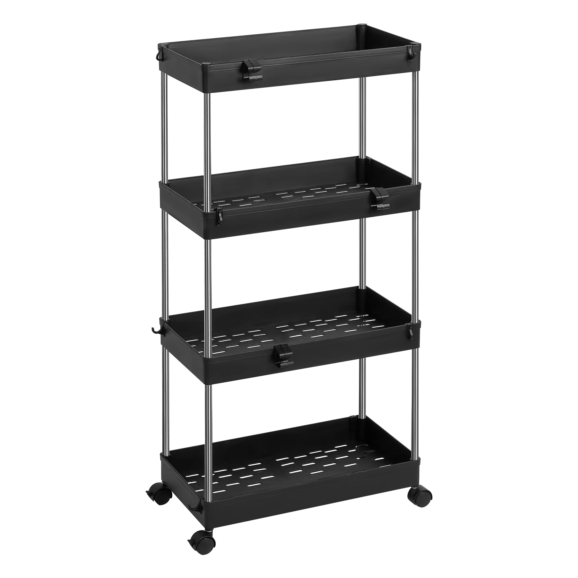 Buy Vtopmart Slim Storage Cart, 4 Tier Rolling Cart with Wheels