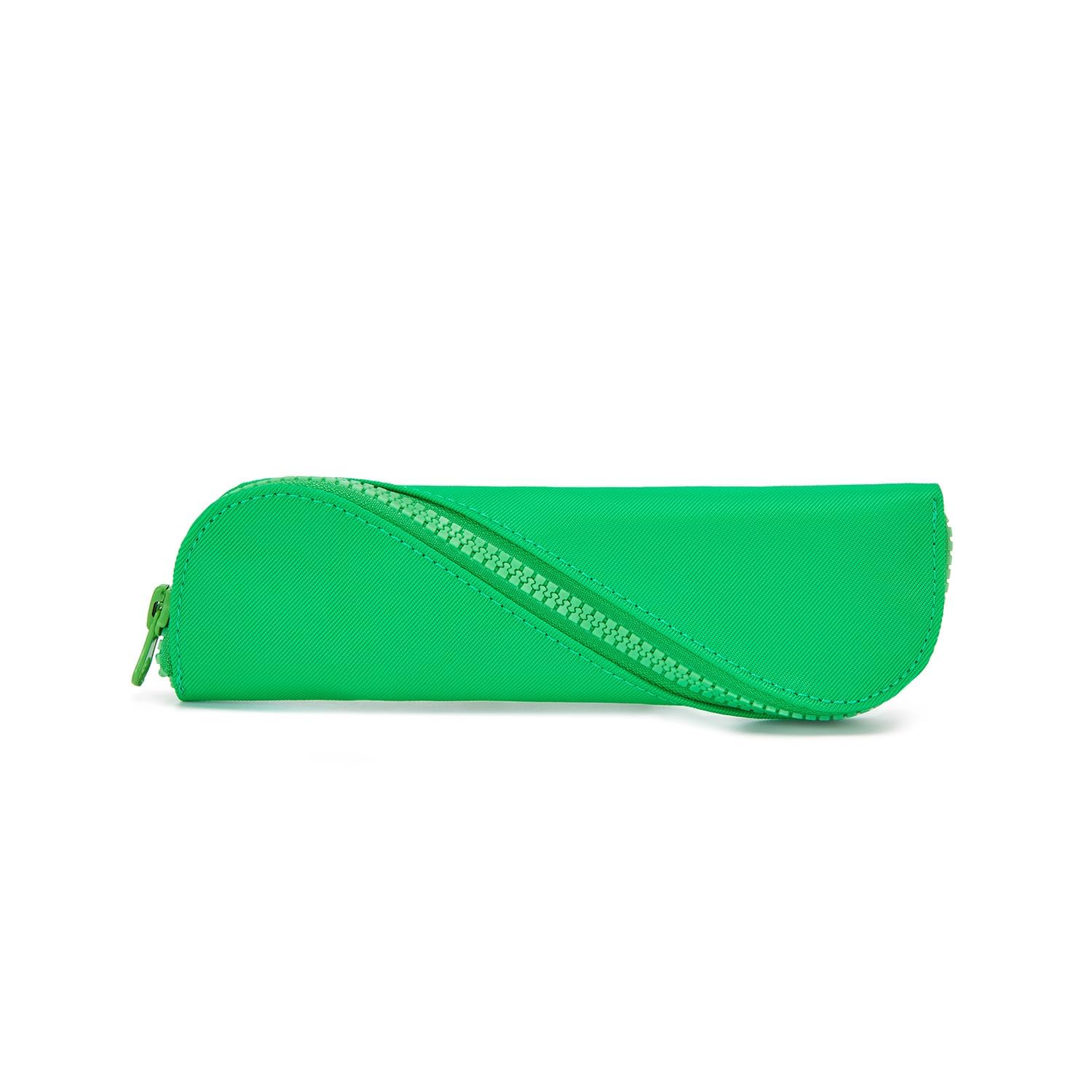 YONBEN Pencil Case Lightweight and Cute Pencil Pouch Slim and Stylish Cotton Canvas Thin (Grass green,Oxford cloth)