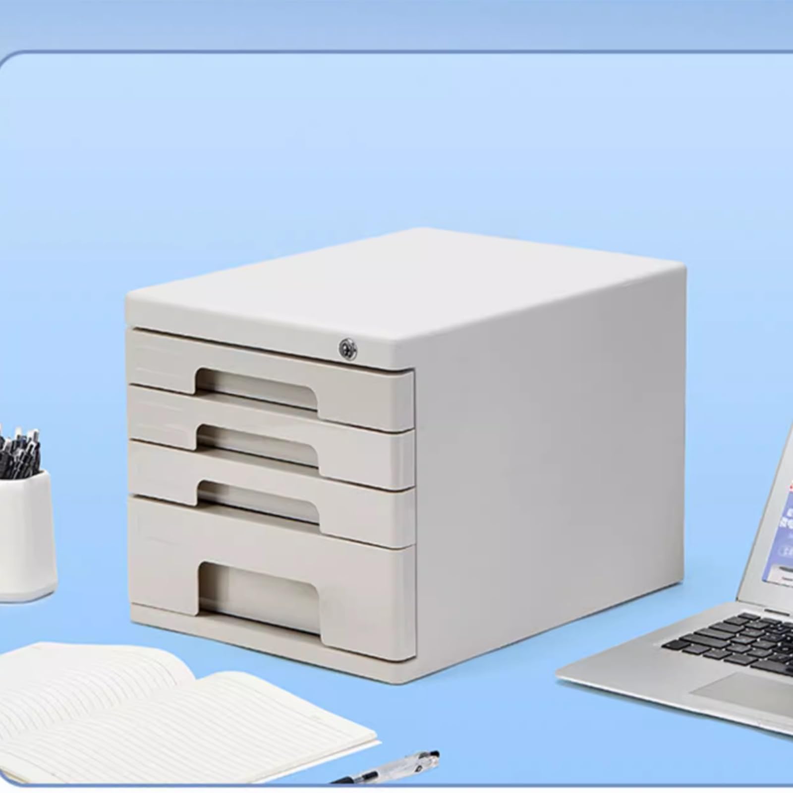 Armadietto portadocumenti con chiusura a 4 strati, organizer sicuro per documenti A4, documenti, posta e cancelleria, ideale per casa, ufficio, scuola, ospedale e magazzino