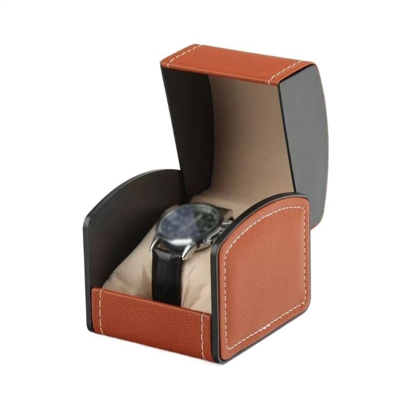 ANVLOJRIH Watch Box Organizer Single Watch Display Box Collection Box PU Leather Watch Storage Box Jewelry Storage Box (Color : A)