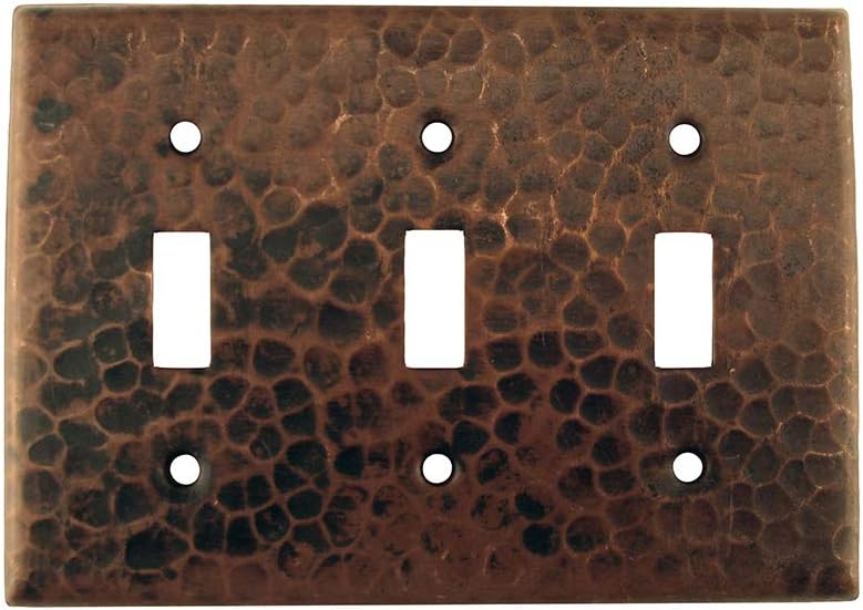 Premier Copper Products ST2 Copper Switch Plate Double Toggle Switch Cover, Oil Rubbed Bronze