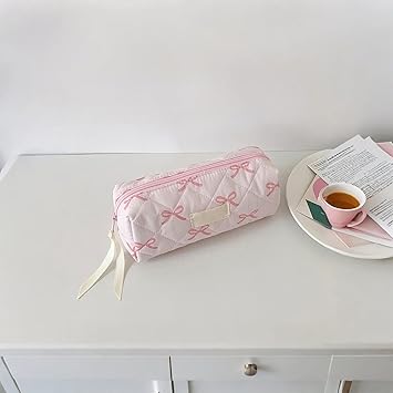 Sac à Crayons Avec Nœud, 20x8x8cm, Trousse Pour Fille