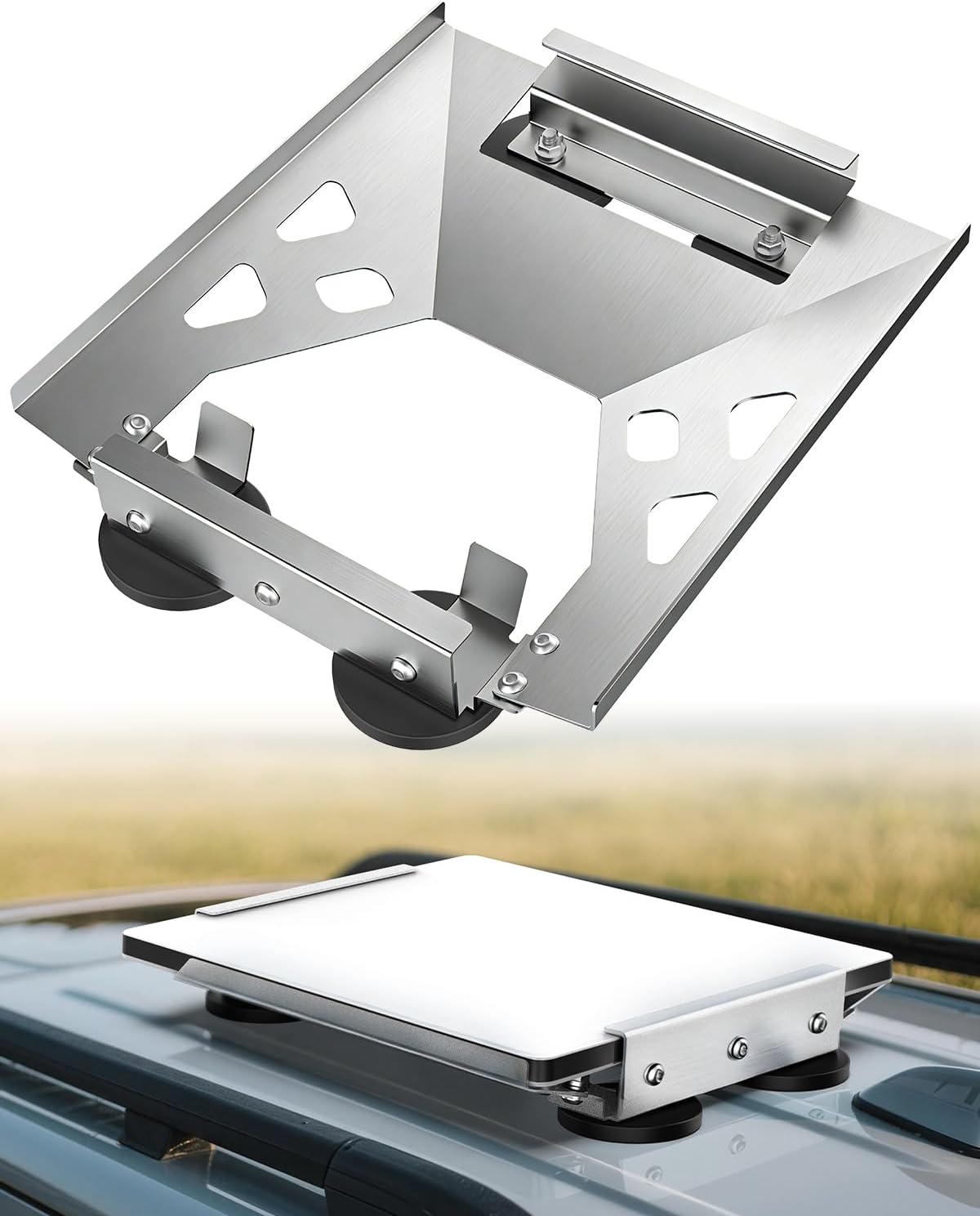 Starlink Mini Flat Magnetic Roof Mount, Ultra-Secure 220 lbs Hold, Quick-Release & Low-Profile 1.7” Design, Scratch & Weather-Resistant, Perfect for Car, RV, Van, Truck & Boat Adventures -Silver