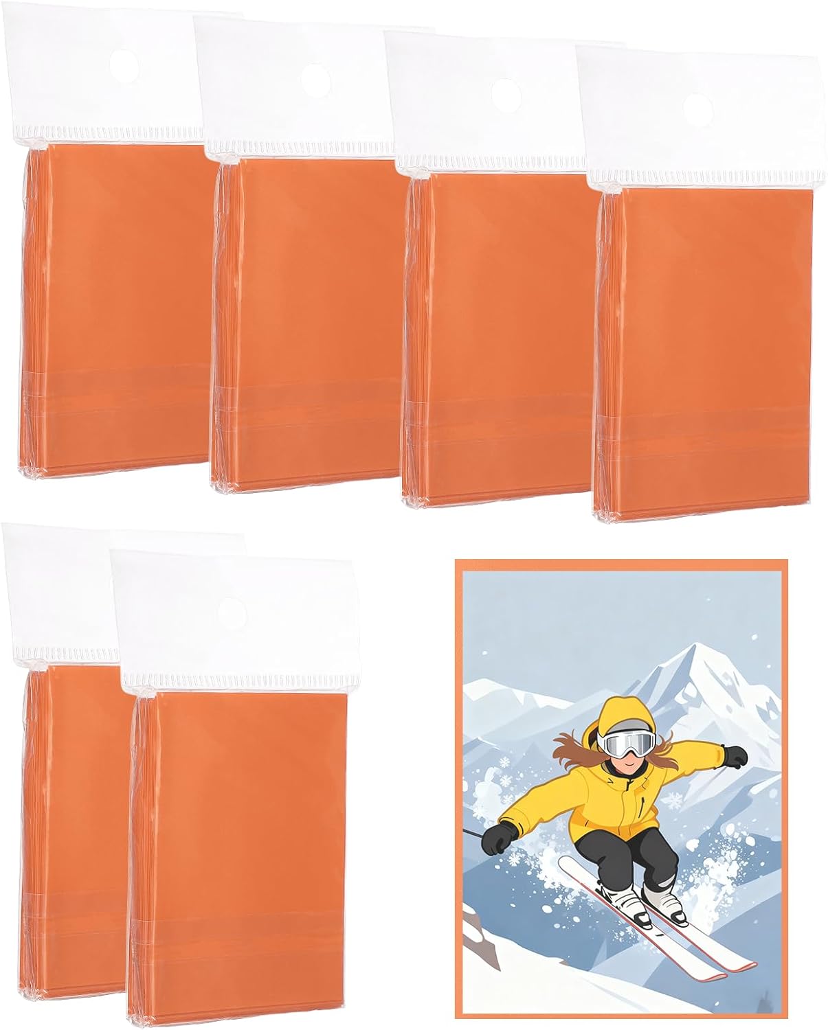Matte Card Sleeves, Trading Card Sleeves Deck Protectors Perfect for Trading Cards & Baseball & Sports & Magic Gathering & Magic Game Cards (Orange, 300 Pcs)