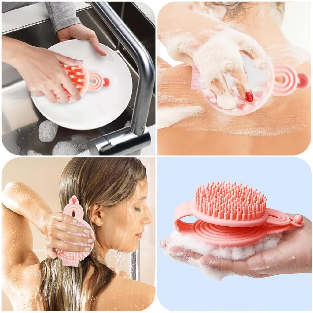 SNDYI Scalp Massager Shampoo Brush, Eco-Friendly Wheat Straw Body With Soft Silicon Bristles, Hair Scalp Scrubber, Scalp Exfoliator Dandruff Removal, Prevents Hair Loss For Men, Women SNDYI Scalp Massager Shampoo Brush, Eco-Friendly Wheat Straw Body With Soft Silicon Bristles, Hair Scalp Scrubber, Scalp Exfoliator Dandruff Removal, Prevents Hair Loss For Men, Women
