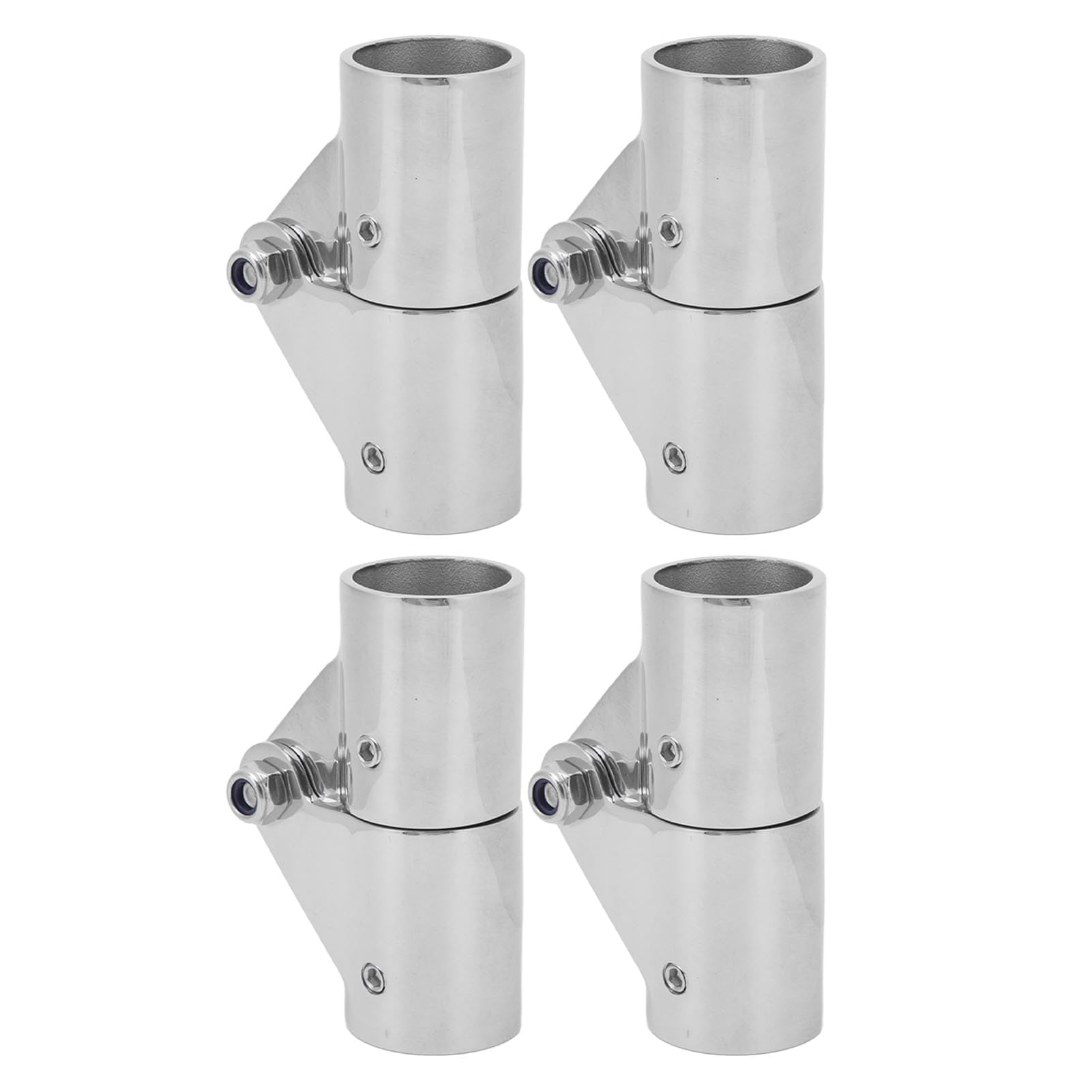 4 connettori per tubi girevoli in acciaio inox da 25 mm, per barche, yacht marini, ringhiere con giunto rotante, per yacht commerciali gonfiabili in fibra di vetro