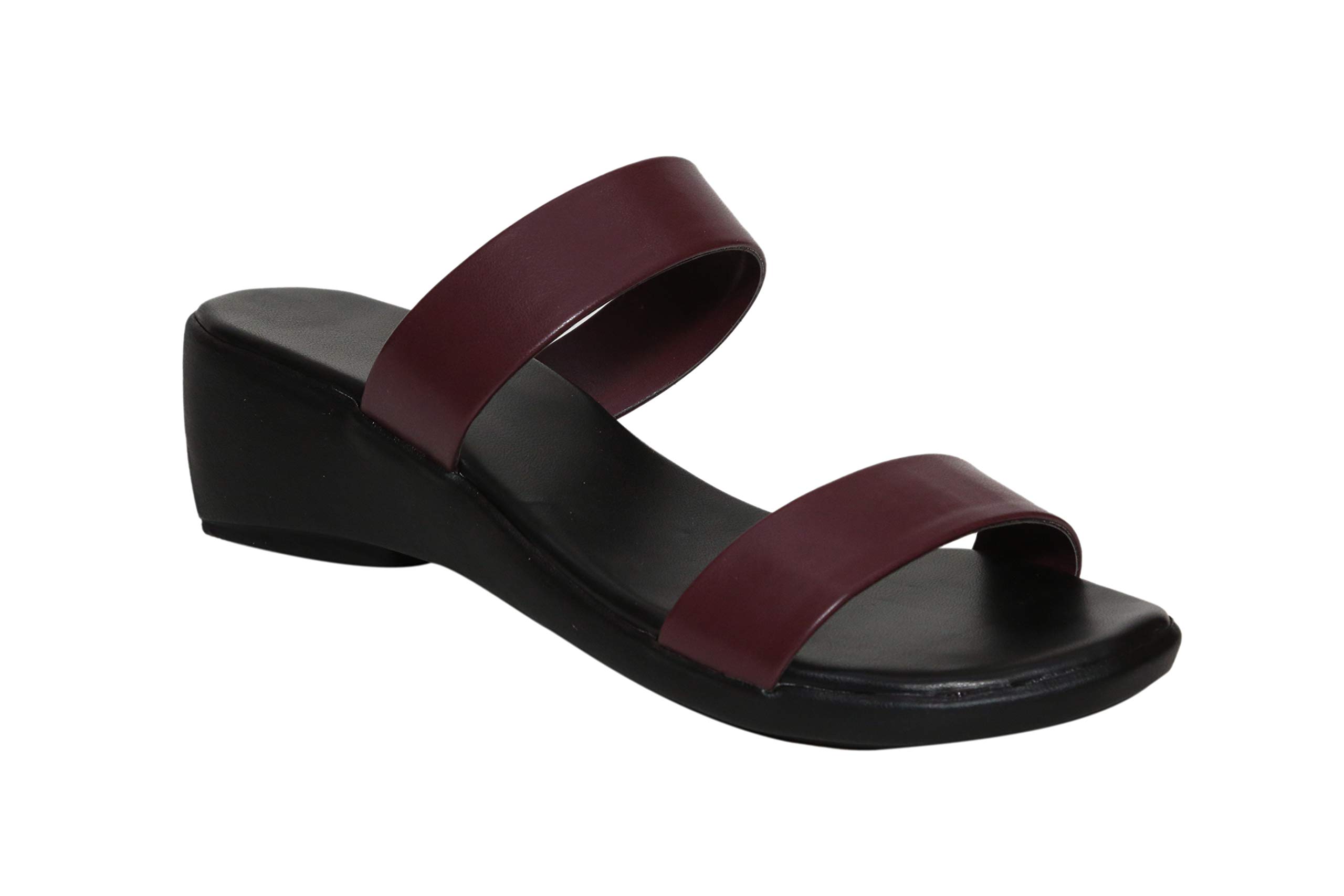 LUVFEET Wedge Casual Sandal For Womens (Cherry, numeric_7) (B0B21PR3R5) Amazon Price History, Amazon Price Tracker