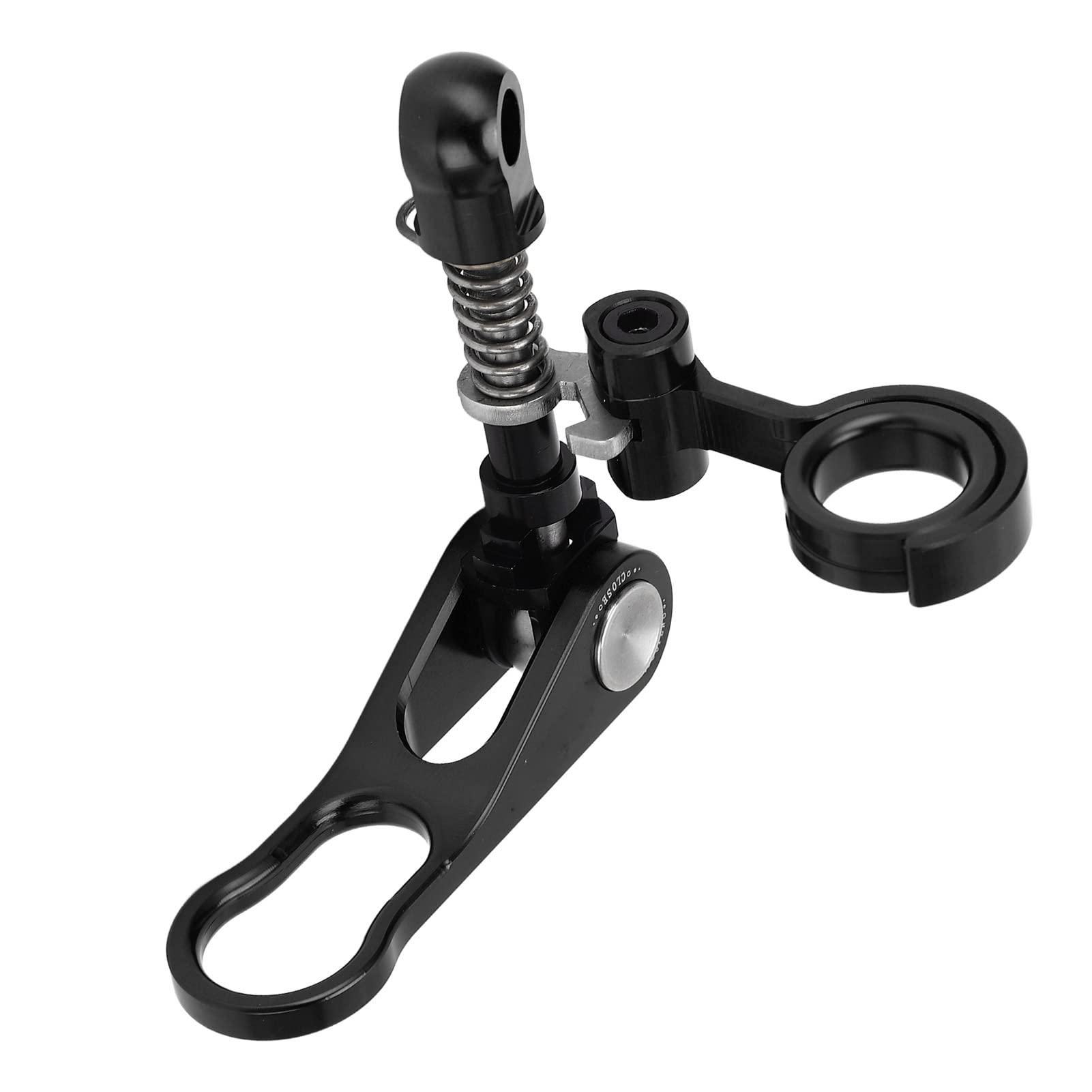 Maniglia del morsetto del reggisella e clip del telaio posteriore, sgancio rapido in lega di alluminio per bici pieghevole, morsetto del reggisella leggero lavorato a CNC con (Nera)