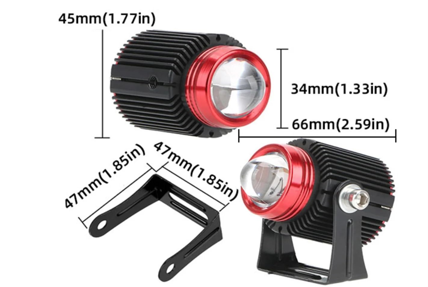 Feu de conduite de moto Moto Phares Feux Additionels LED
