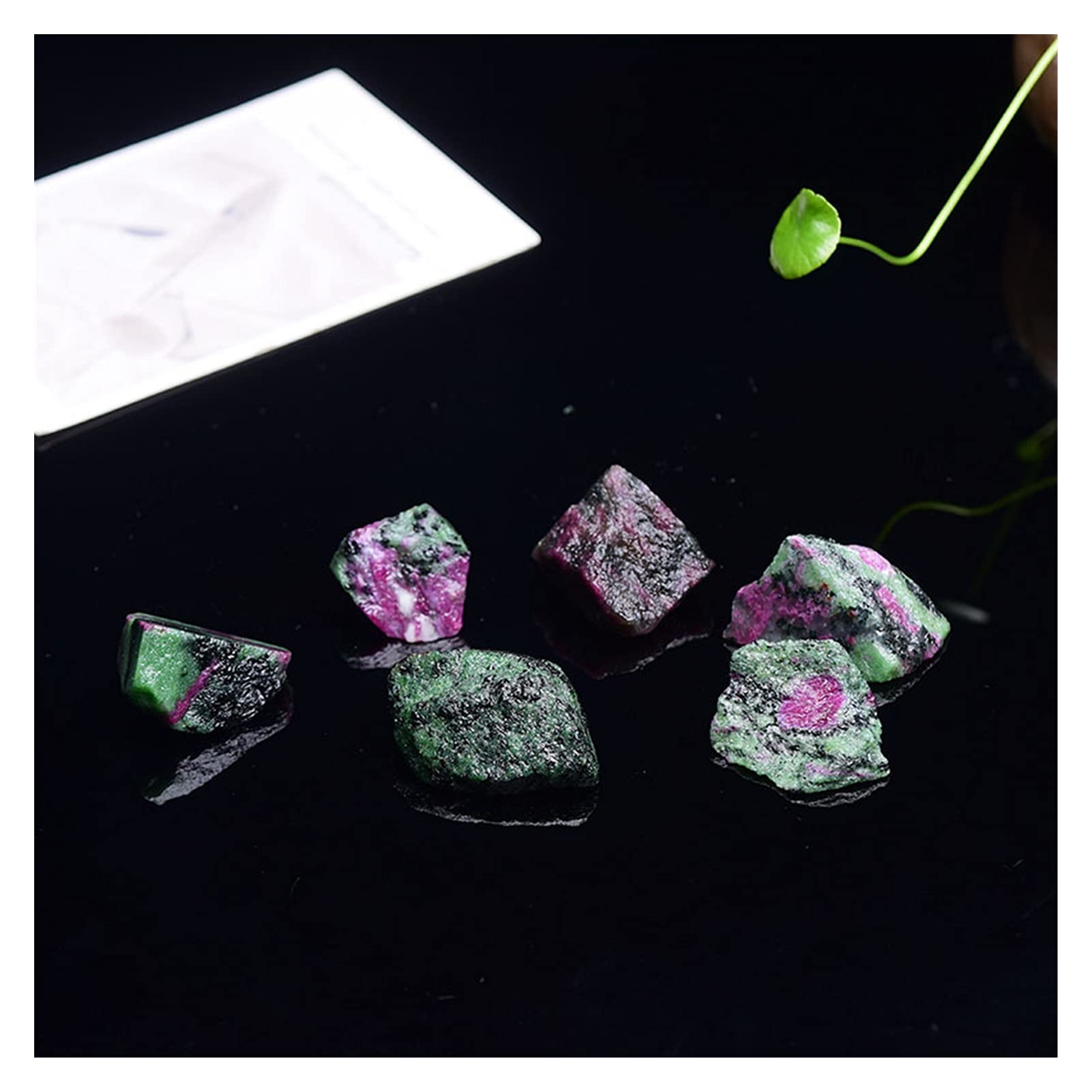 Piedra aromática de Acuario for decoración del hogar de de Cuarzo Verde Irregular de Crudo Natural Inicio Colecciones (Color : 20g-30g, Size : 3pc)