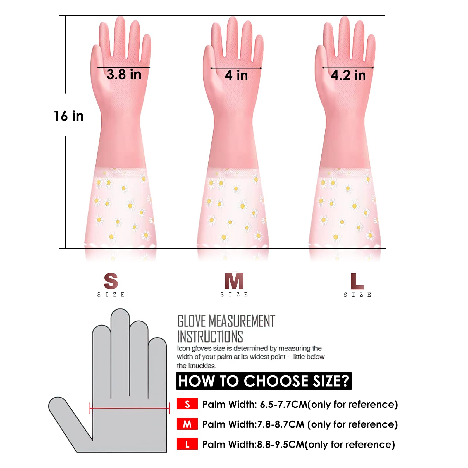 Guantes de limpieza para lavar platos, 3 pares – Guantes de goma reutilizables antideslizantes para la cocina, jardinería, impermeables, para el hogar