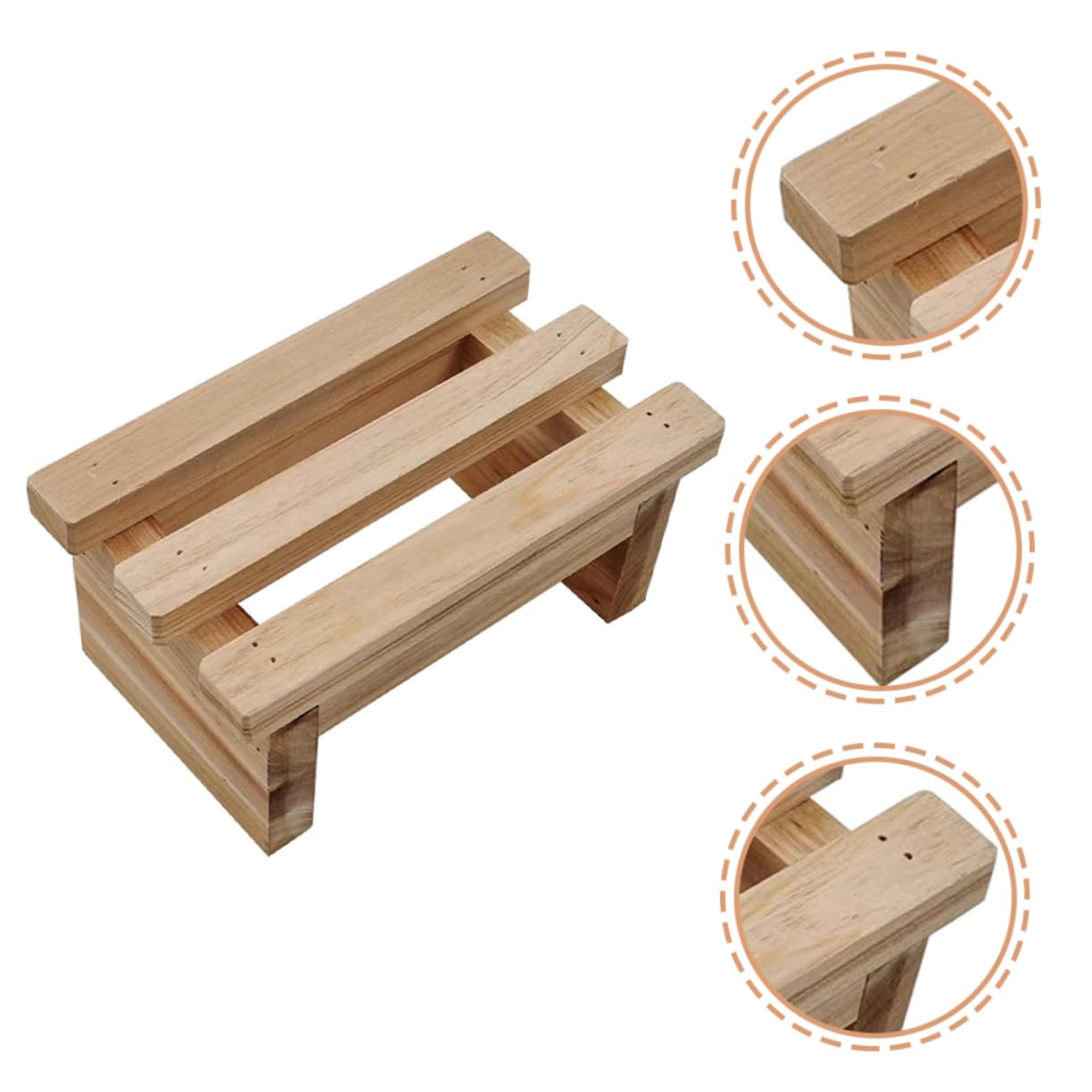 CHILDWEET Taburete De Madera para Niño Niña Y Adultos Escalera Pequeña Reutilizable Banco De Paso Estable Y Duradero para Baño Y Cocina