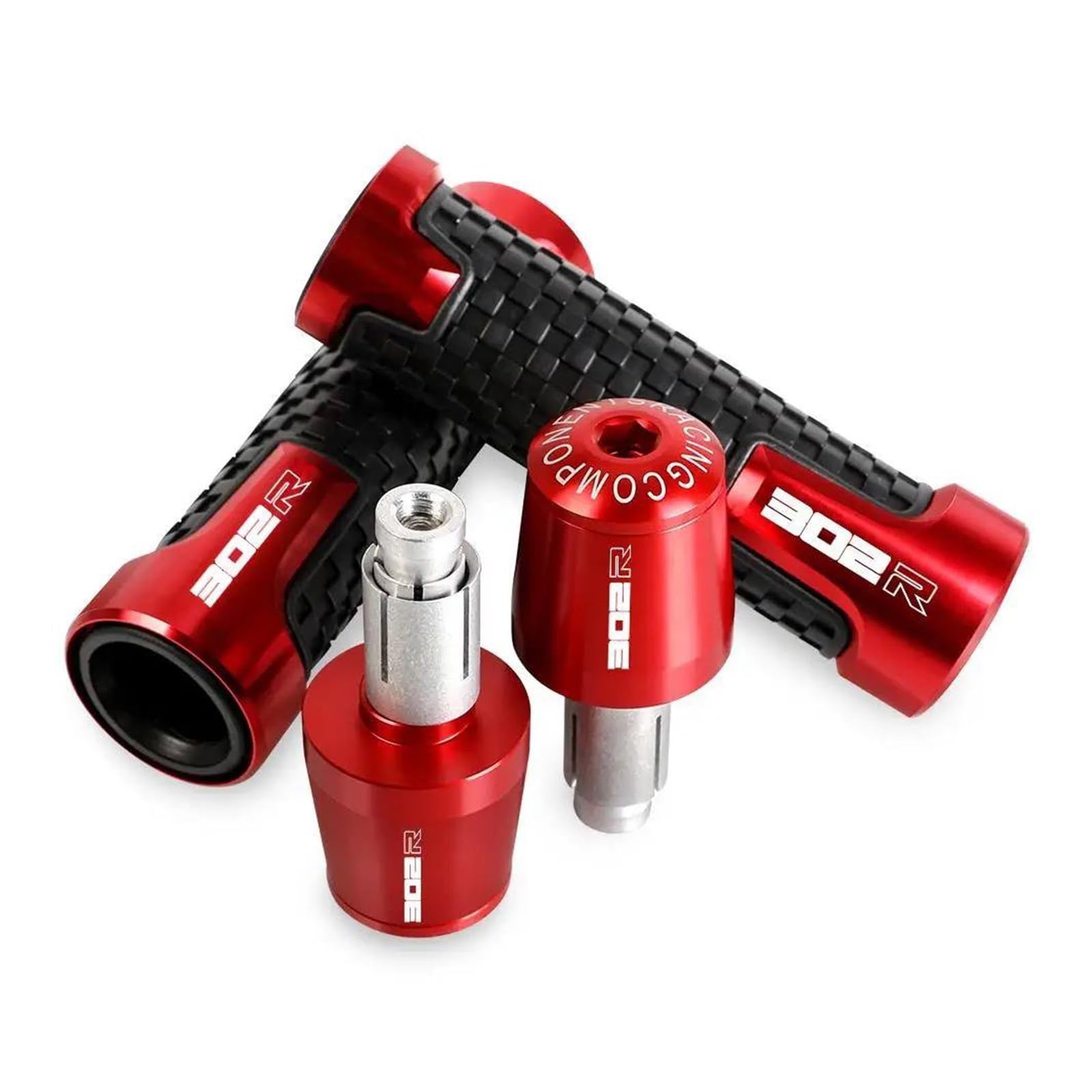 Empuñaduras Moto Antideslizantes y Resistentes para 302R 2021 2022 Manillar De Motocicleta Extremo Peso Manillar Extremos Tapa Enchufe Antivibración