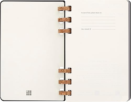 Miniatura 3 de Moleskine Agenda académica en espiral 2024, 12M, grande, negro, tapa dura (5 x 8.25)