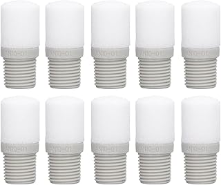 10Pcs Air Pneumatic Mufflers, G1/8in Pneumatic Valve Silencer Auxiliary Component Exhaust Muffler Silencer for Cylinder Solenoid Valve Crankcase