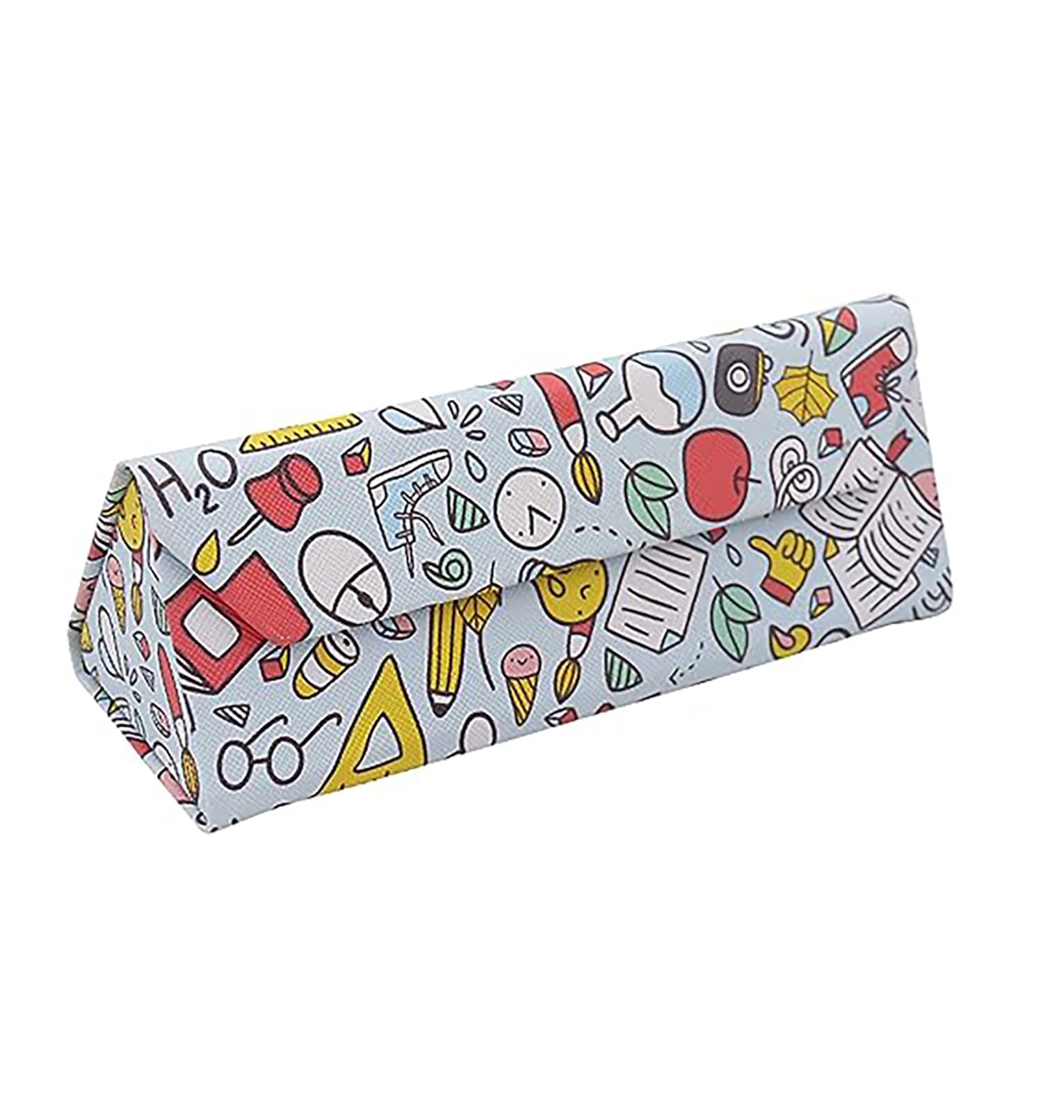 House of QuirkEyeglass Case - Vegan Leather Magnetic Folding Hard Shell for Men and Women Glasses, Sunglass, Reading Glasses