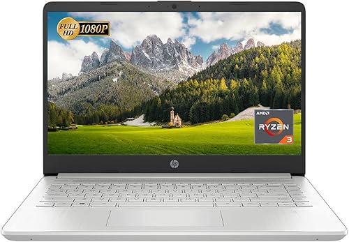 HP Portátil con pantalla Full HD de 14 pulgadas, procesador AMD Ryzen 3 3250U, 8 GB de RAM DDR4, SSD de 512 GB, USB tipo C, Wi-Fi, cámara web HD,