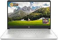 HP Laptop com tela Full HD de 14 polegadas, processador AMD Ryzen 3 3250U, 8GB DDR4 RAM, SSD 128GB, USB Tipo-C, Wi-Fi, webcam HD, HDMI, Windows 11 Home, prata