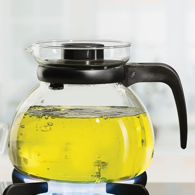 Buy Borosil Carafe Flame Proof Glass Kettle With Stainer, 1.5L Online
