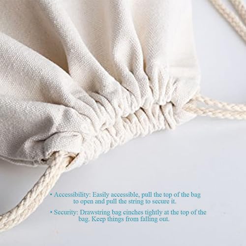 Miniatura 6 de Mochila de lona de algodón con cordón, bolsa de gimnasio, bolsa de regalo de almacenamiento, paquete de 2, Verde, Casual