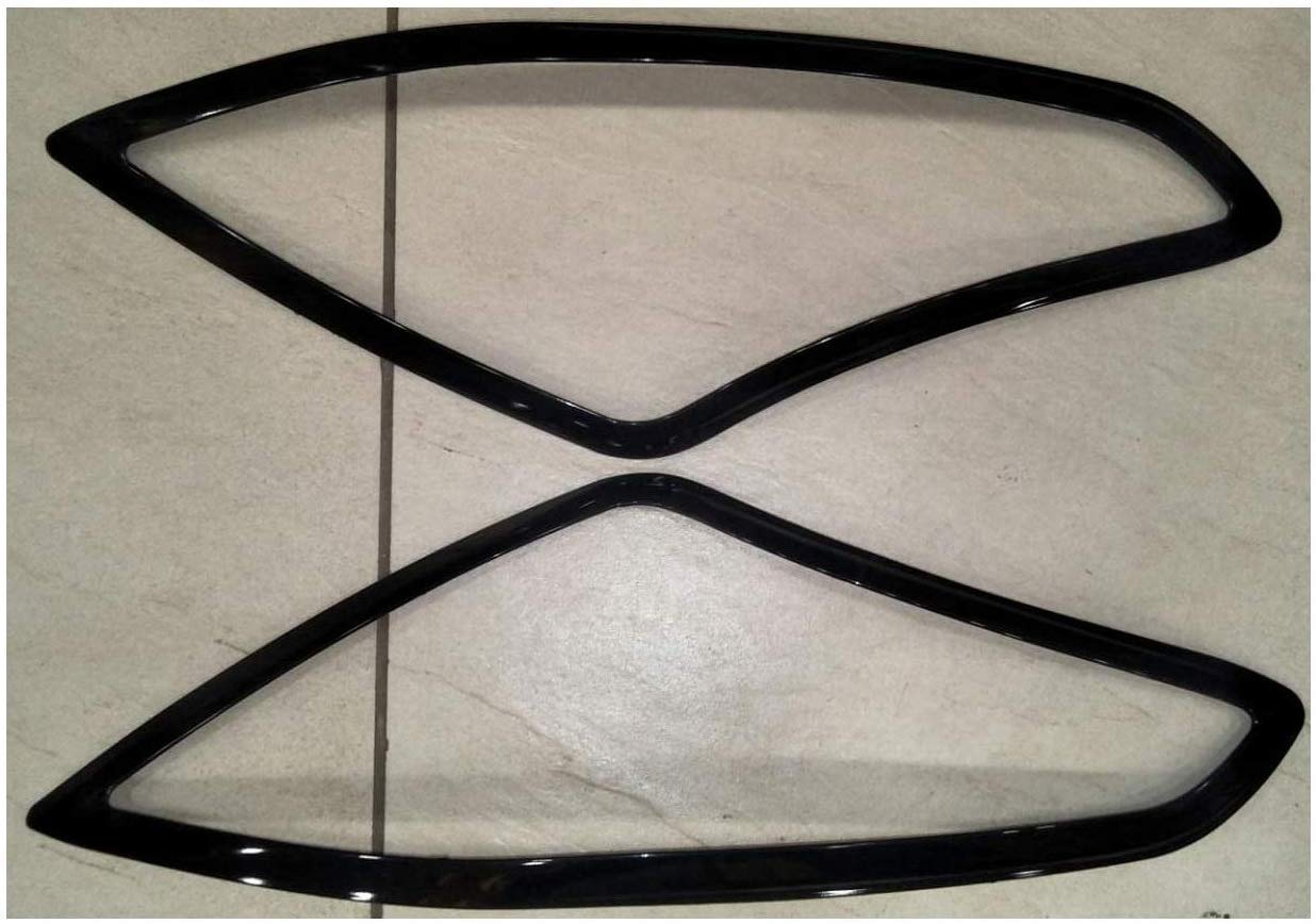 Automart - Head Lamp Black Shine Cover Compatible with Maruti Suzuki Baleno 2015-2018 (Set of 2 Pcs.)