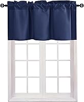 Vista 47 de JIUZHEN Cortinas de cenefa para ventana de cocina, cenefas para ventana de sala de estar/sótano, cortinas de ventana de baño, aislamiento térmico