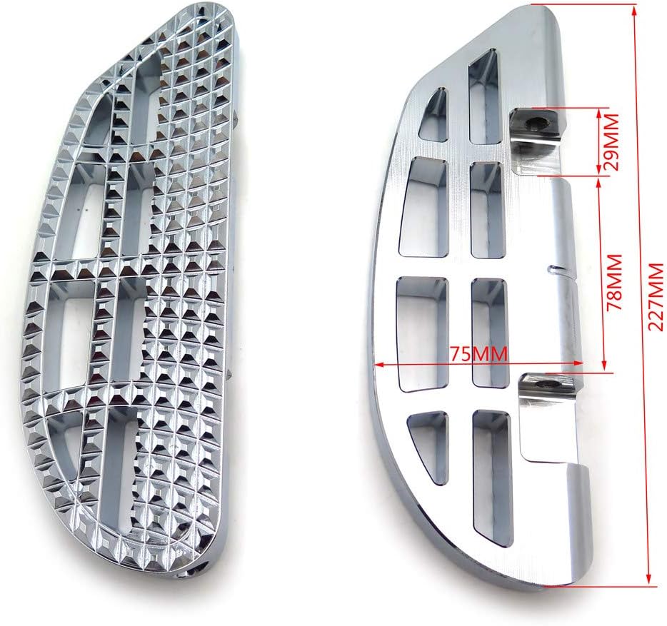 HTTMT- USMT216-109B-CD- Chrome Dominator Passenger Floorboard Knob Compatible With 2000-19 SoftailH-D Softail Slim Street Glide Road King Electra Glide [See Fitment]