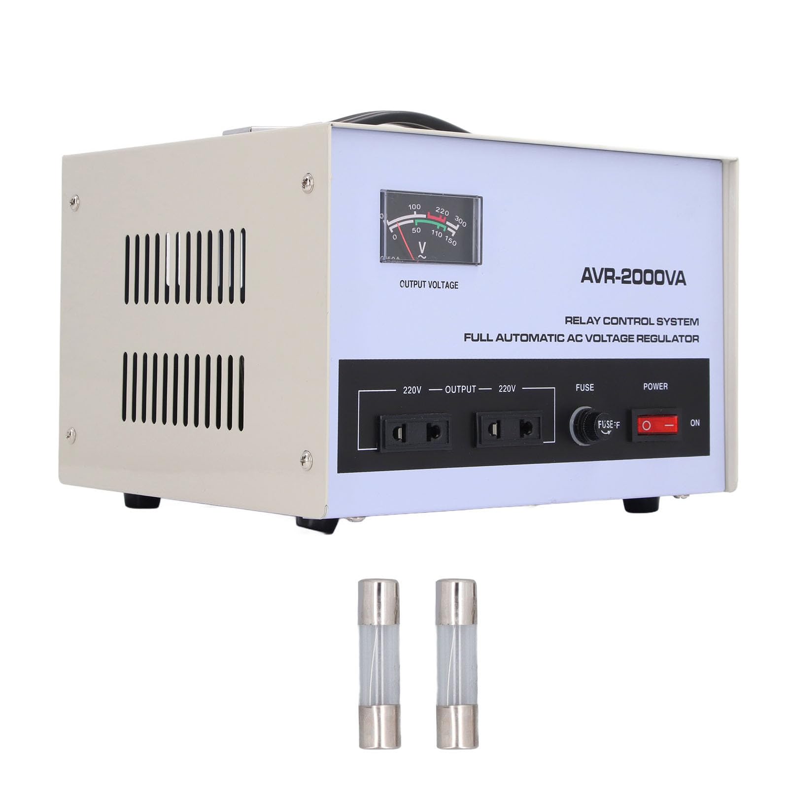 Trasformatore Step Up Down, Regolatore Automatico di Tensione Presa Universale Ingresso 160‑250 V Uscita 220 V per Elettrodomestico (Spina europea)