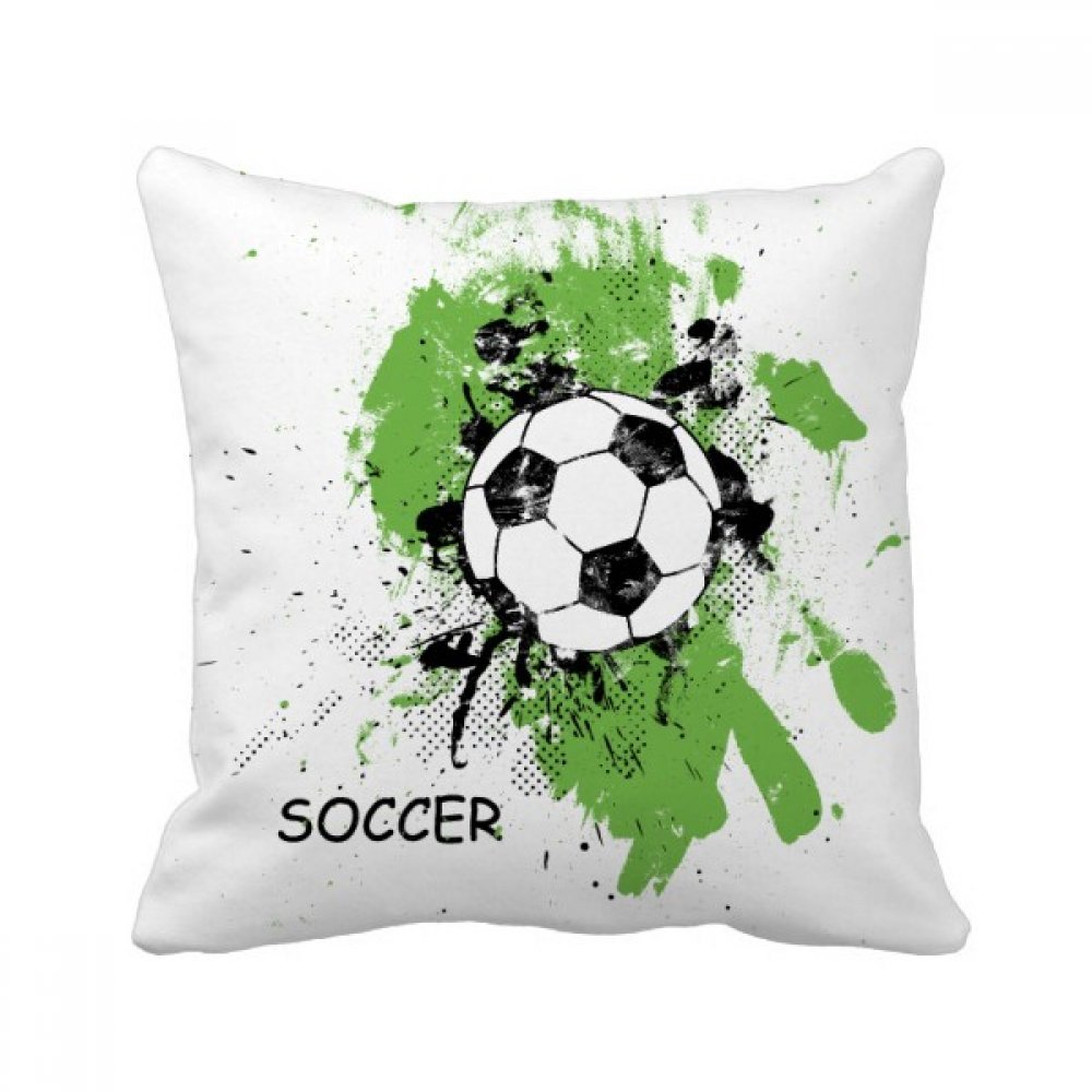 Coussin football multicolor 40x40cm oreiller de sport canapé maison