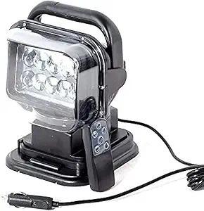 7 Inch 50w Led Search Light Marine Remote Control 360 Degrees Rotating 9-32v with Magnetic Base Led Work Light Spot Led Driving Lights Fog Lights for Hunting Camping Offroad Truck Boat