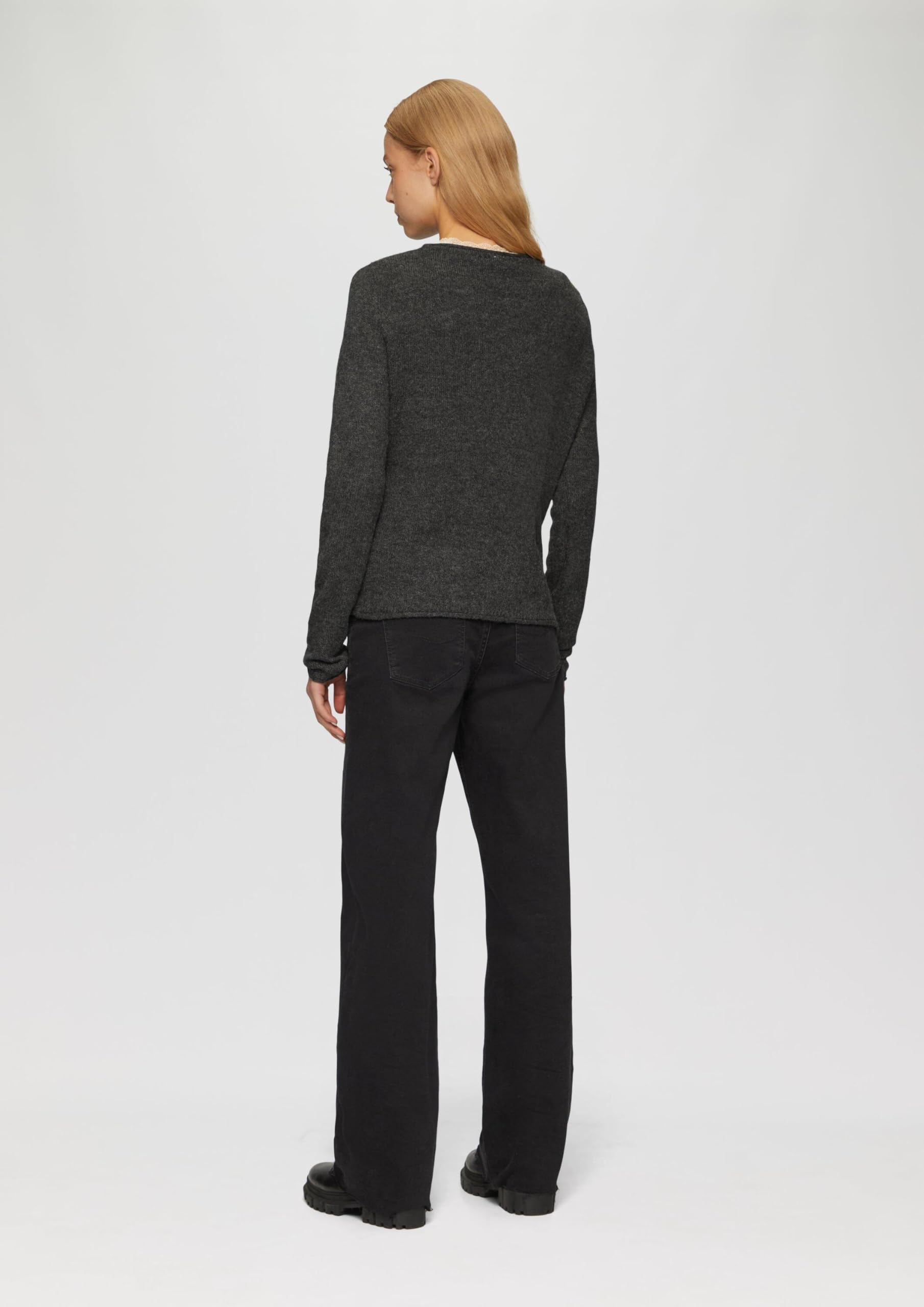 QS 2158408 Jersey de Punto con Cuello Alto y Bordes de Tortuga Mujer (Pack de 1)