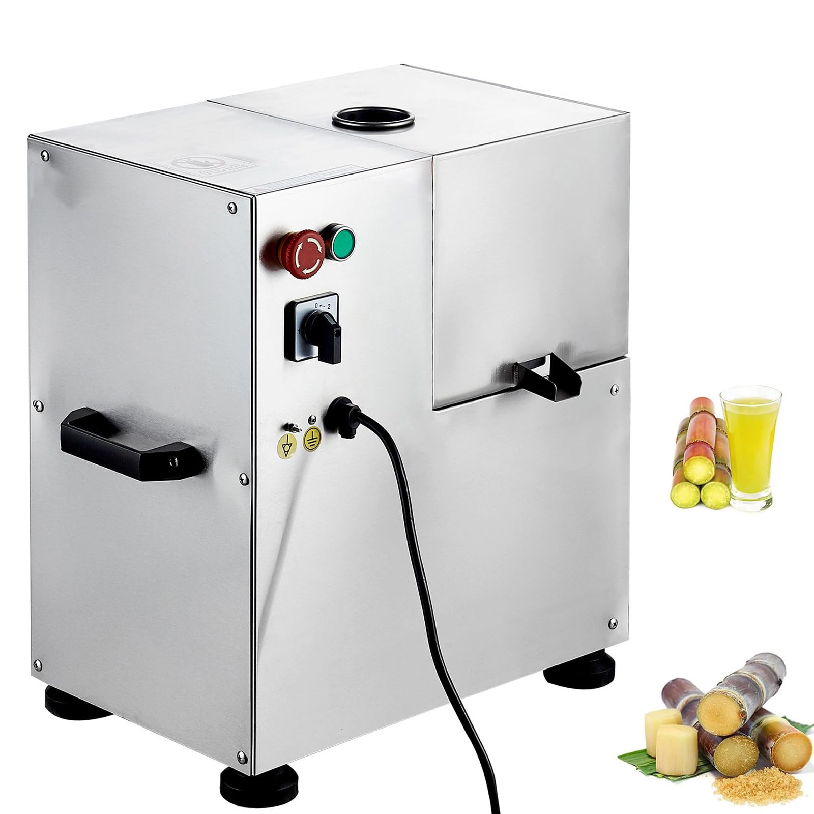 Electric Sugar Cane Juicer Sugar Cane Press Extractor 800W Sugarcane Juicer Machine with 661LBS H High Output 4
