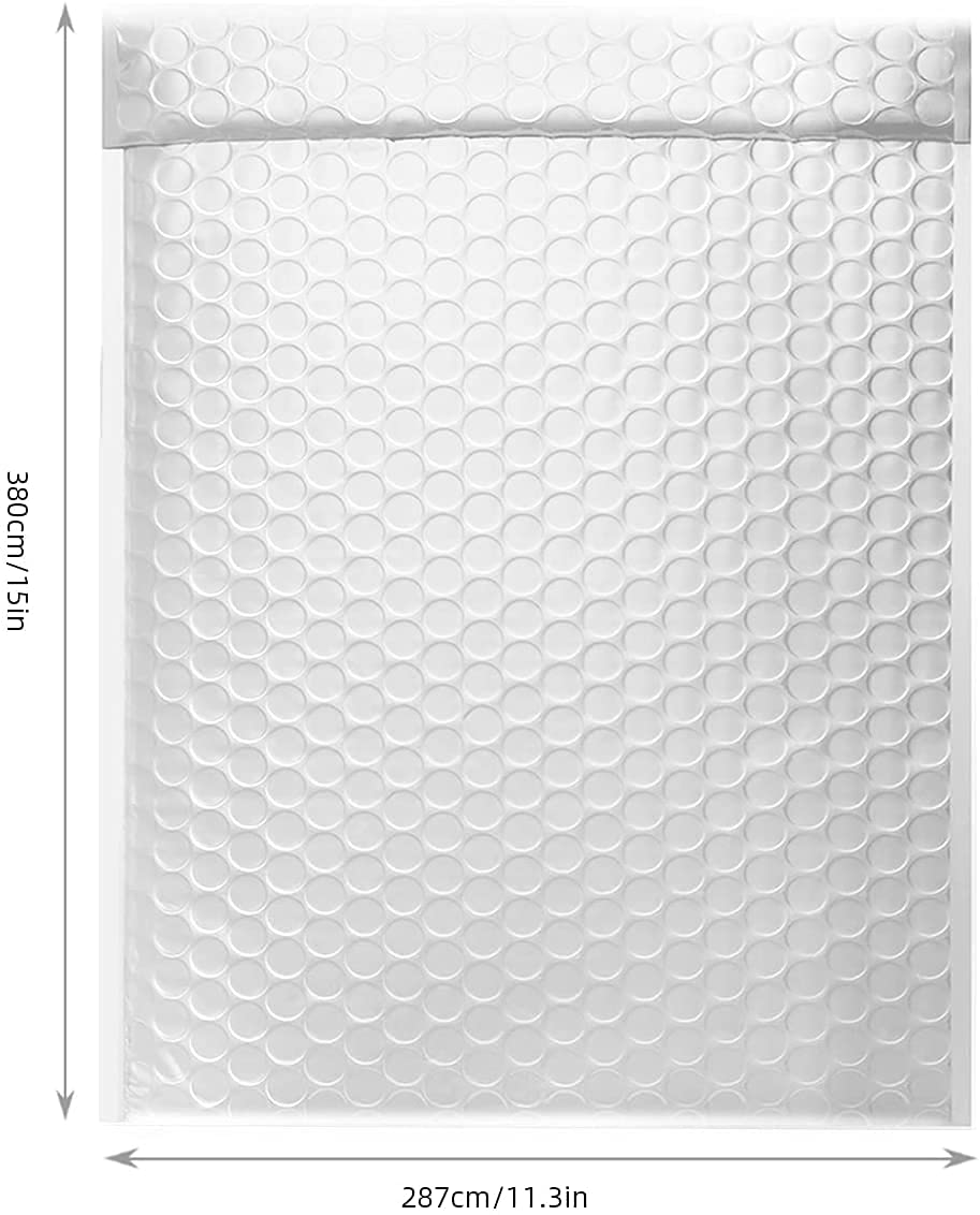 Yomuse 25pcs Padded Envelopes, 267mm x 380mm (10.5x15 Inch) Poly Bubble Mailers Self Seal - Image 2