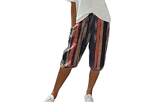 Women's Knee-Length Linen Bermuda Shorts with Smart TV Control Features