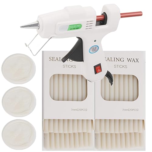 40 varillas de sellado de cera translúcida con pistola de pegamento, juego de palos de sellado de cera para pistola de pegamento, ideal para sellos disponible en Yaxa Peru