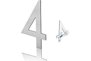 Modern Brushed Silver 3 Inch Self Adhesive House Numbers