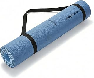 Amazon Basics TPE Yoga & Exercise Mat with Carrying Strap | 6 mm Thick | Non-Slip Grippy Surface | Lightweight & Eco-Frien... Price In India