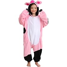 ATOZ Unisex Children Halloween Animal Black Pig Onesie Christmas Costume