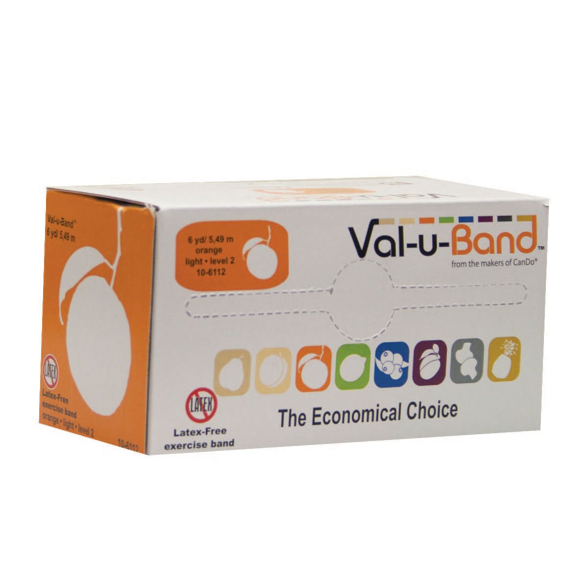 Fabrication Enterprises Val-U-Band 10-6112 Latex Free Exercise Band, Orange